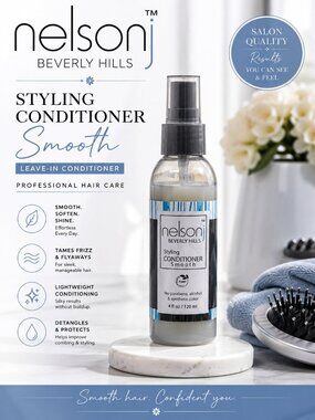 Nelson J Beverly Hills Styling Conditioner Smooth Leave In Spray 4 oz Hair Treat